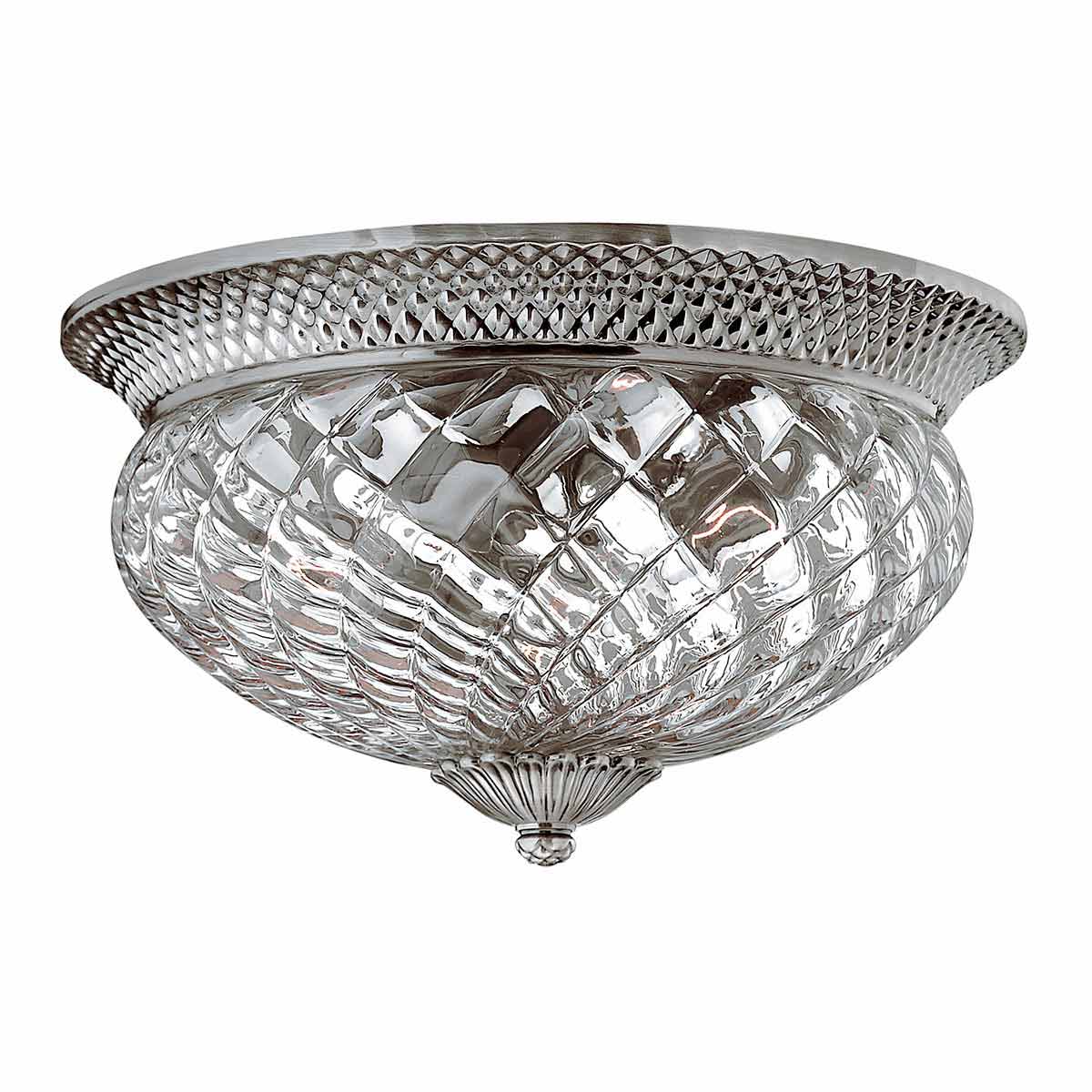 ElsteadPlantation 3 Light Large Flush - Nickel poliert, antik