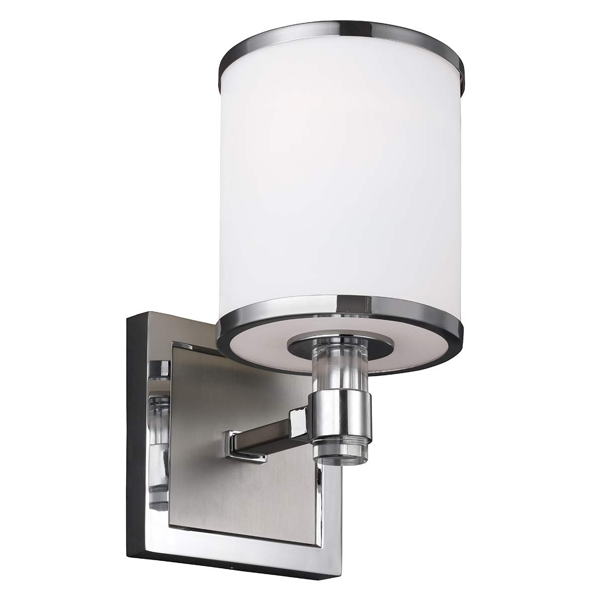 Elstead - FE-PROSPECT-PARK1 - Prospect Park 1 leichte Wandleuchte - Satin Nickel mit Chrom