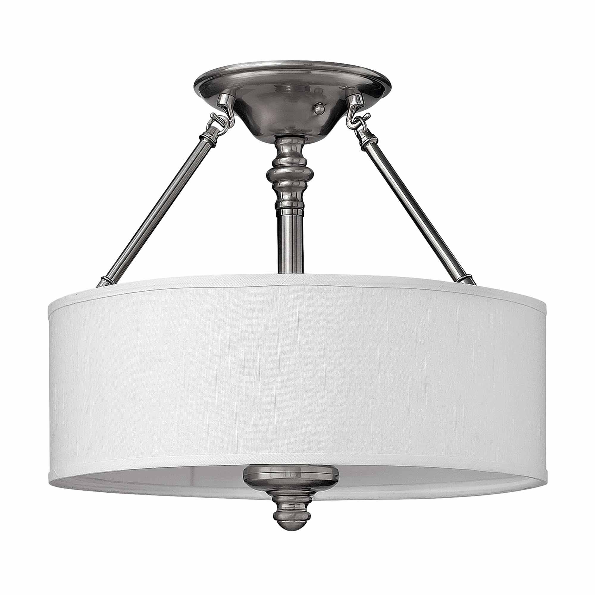 ElsteadSussex 3 Light Semi-Flush - Gebürstetes Nickel