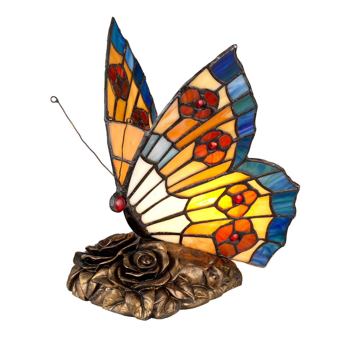 Elstead - QZ-OBUTTERFLY-TL - Tiffany Animal Lamps Orange Schmetterling Lampe - Architektonische Bronze