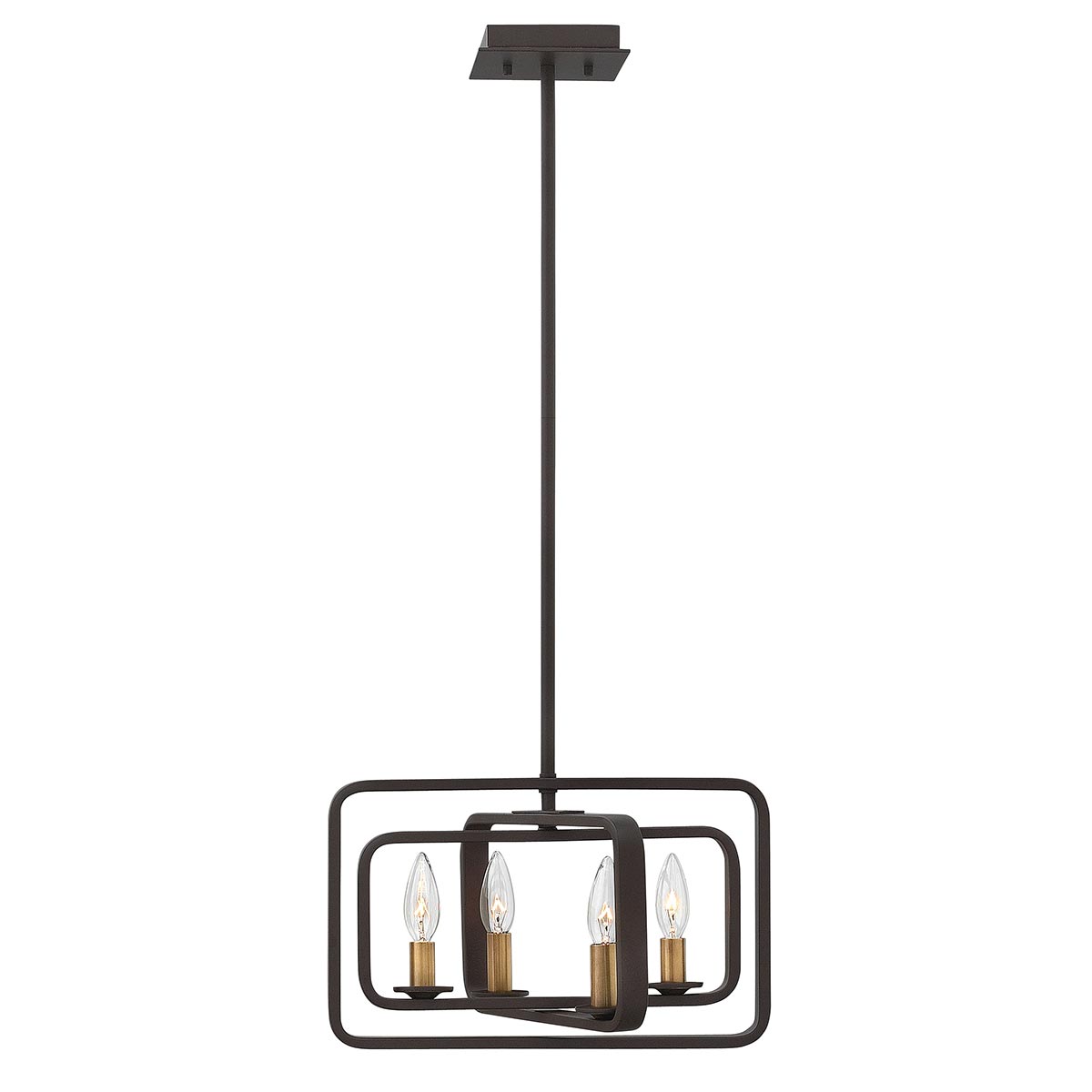 Elstead - HK-QUENTIN-4P-A - Quentin 4 Light Wide Pendant Kronleuchter - Buckeye Bronze