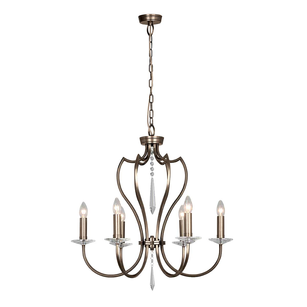 Elstead - PM6-DB - Pimlico 6 Licht Kronleuchter - Dunkel Bronze