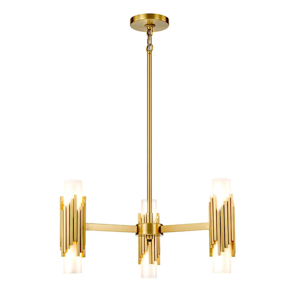 Elstead - MARVELE6-AB-OPAL - Marvele 6 lt Kronleuchter - Aged Brass
