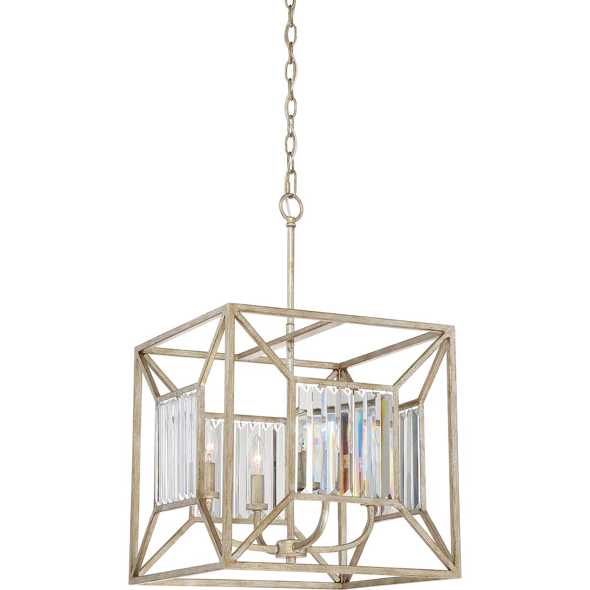 Elstead - QZ-LAKESIDE4-P-B - Lakeside 4 Light Square Pendelleuchte - Vintage Gold