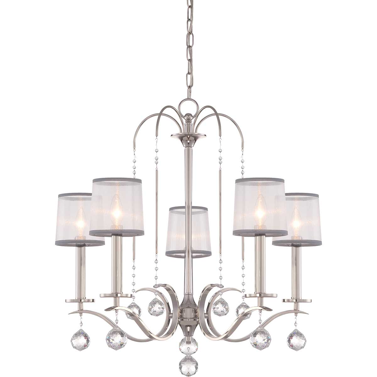 Elstead - QZ-WHITNEY5 - Whitney 5 Licht Kronleuchter - Imperial Silber
