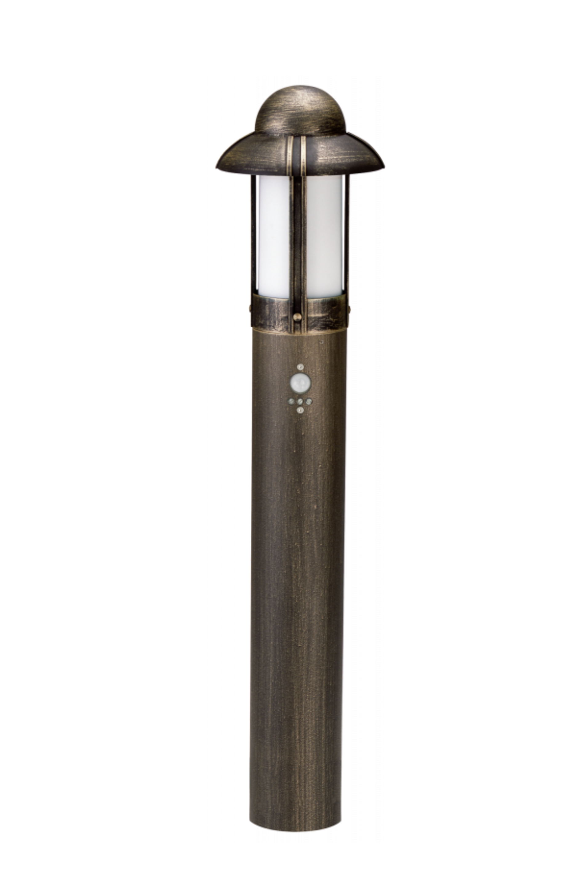 Albert LeuchtenPollerleuchte Typ Nr. 2075 - Farbe: braun-messing, mit BWM 90 grad,für 1 x Lampe, E27