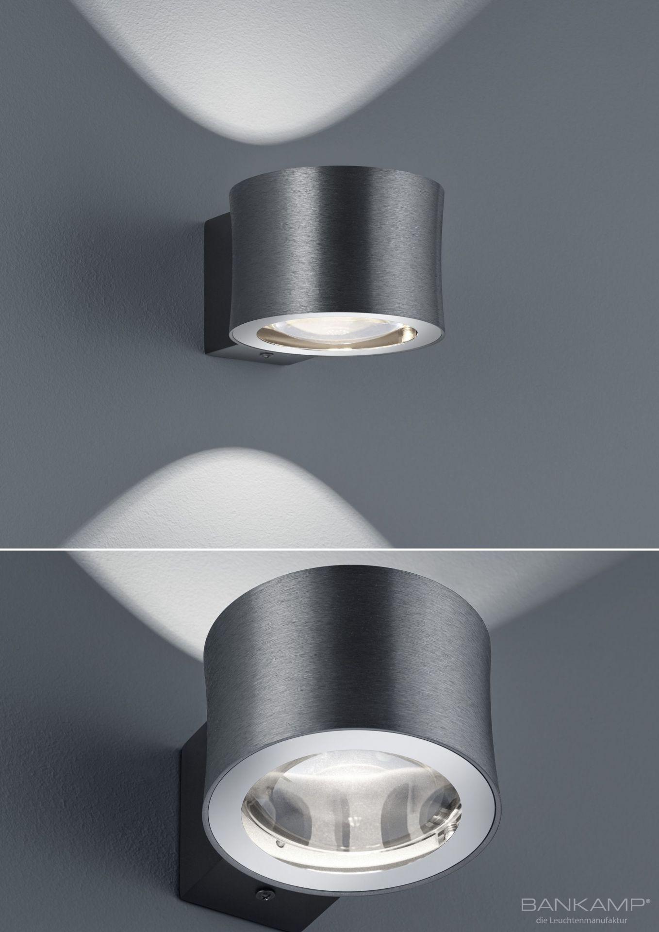 Wandleuchten & Wandlampen von BANKAMP Leuchtenmanufaktur LED-Wandleuchte Impulse 4325/1-39