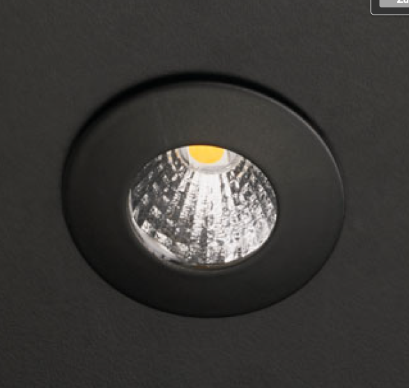 dot-spot - 10404.830 - mikra black 1W LED Einbauleuchte, rund, 35 mm, mit Haltefedern