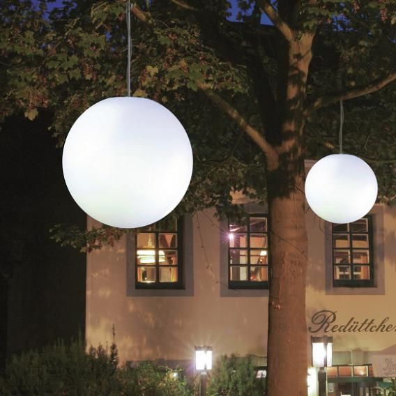 EPSTEIN Design LeuchtenKugelpendelleuchte Snowball 100 Pendel Innen 2xE27 mit Bewegungsmelder