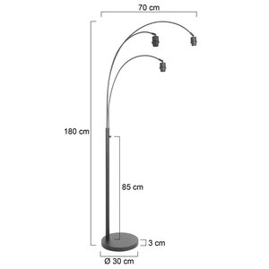 Steinhauer&nbsp;3-flammige Stehleuchte Sparkled Light ohne Schirme&nbsp;3821ZW