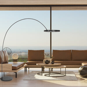 Steinhauer Stehleuchten & Stehlampen von Steinhauer Bogenlampe Luna-Arc  4324ZW