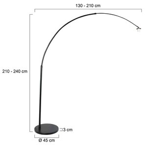 Steinhauer&nbsp;Stehleuchte / Bogenleuchte Sparkled Light ohne Schirm&nbsp;7268ZW