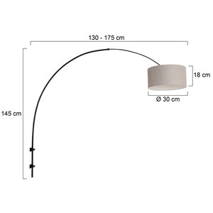 Steinhauer&nbsp;Bogenwandleuchte Sparkled Light&nbsp;8137ZW