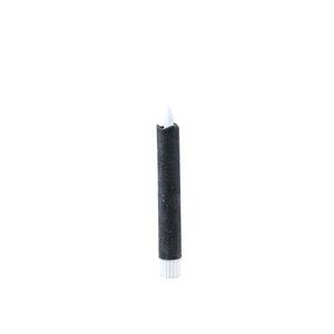 LED-Diner-Kerze rustikal schwarz Moveflame 2 Stück kurz