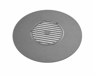 Rostfreie Grillplatte für Feuerschale 82 cm mit Rost 37 cm