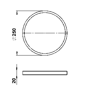 Schirme, Gläser & Stoffschirme von Albert Leuchten G 477, Acryl-Ring satiniert 90270477