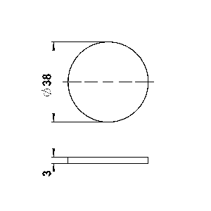 Schirme, Gläser & Stoffschirme von Albert Leuchten G 488, Glasscheibe d = 40 x 3 mm ESG 90220488