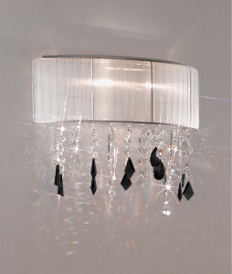 Kristall- fürs Wohnzimmer von KOLARZ Leuchten Paralume Wandleuchte 0240.62.5.W.STR JET