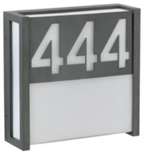 Hausnummer-Blende zu 32 Typ ..6401 - Farbe: anthrazit von Albert Leuchten