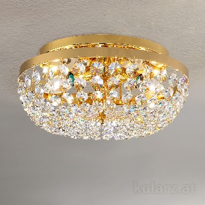 KOLARZ-Austrolux Leuchten Deckenleuchten & Deckenlampen von KOLARZ-Austrolux Leuchten Deckenleuchte SCHÖNBRUNN, KOLARZ Pure, Gold 24K D 33 cm, max. Höhe 15 cm, 3 flg., E14, 40 W 3161.13/33