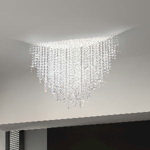Kristall- fürs Wohnzimmer von KOLARZ Leuchten Deckenleuchte FONTE DI LUCE 120 zum eingipsen 5310.10350.940