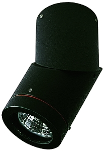 Deckenleuchten & Deckenlampen für außen von Albert Leuchten Deckenaufbaustrahler Typ Nr. 2138 - Farbe: schwarz, für 1 x PAR 16 - 50 W, GU10 662138