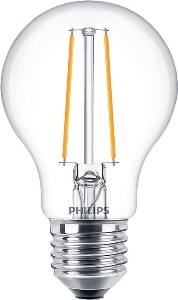 Glühlampen mit Fassung E27 von UNI-Elektro PHILIPS LEDClassic 5.5-40W E27 827 A60 CL 470 Lumen, warmweiß 5.5-40W E27 827 A60 CL