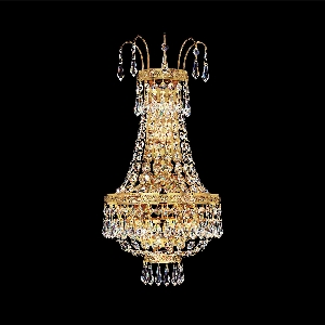 KOLARZ-Austrolux Leuchten Wandleuchten & Wandlampen von KOLARZ-Austrolux Leuchten Wandleuchte EMPIRE, KOLARZ Pure, Gold 24K Breite 21 cm, Höhe 40 cm, Ausladung 12 cm, 3 flg., E14, 40 W 0412.63.3.SpT