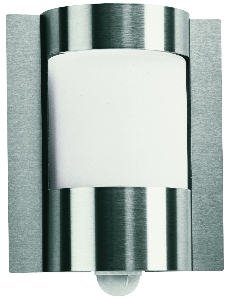 Klassische von Albert Leuchten Wandleuchte Typ Nr. 6188 - Edelstahl, mit BWM, für 1 x Lampe, E27 696188
