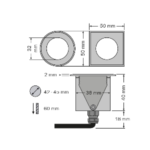 dot-spot Artikel von dot-spot brilliance-mini LED Einbaustrahler, rund 32101.927.99.42