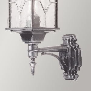 Serie WEXFORD VON ELSTEAD von Elstead von Elstead Wexford 1 Light Up Wandlaterne - Schwarz/Silber WX1