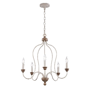 Hartsville 5 Licht Kronleuchter - Chalk Washed/Beachwood von Elstead