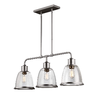 Hobson 3 Licht Insel Licht - Satin Nickel von Elstead
