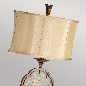 Elstead Artikel von Elstead Marcella Stehleuchte - Britische Bronze/Oxidierte Bronze mit Hellgold-Schirm FE-MARCELLA-FL