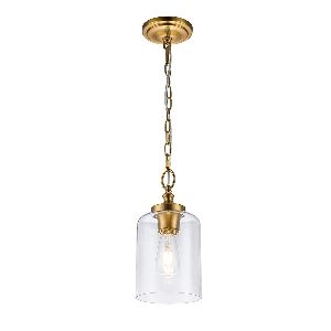 Serie HOUNSLOW VON ELSTEAD von Elstead von Elstead Hounslow 1 leichte Mini-Hängeleuchte - Brüniertes Messing FE-HOUNSLOW-P-BB