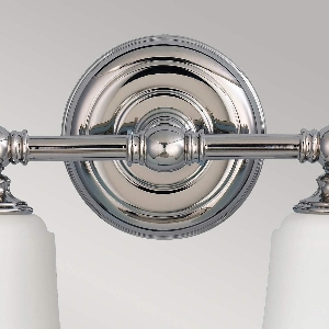 Elstead Sonderangebote - Sale bei Wandlampen & Wandleuchten von Elstead Huguenot Lake 2 Light Wandleuchte - Poliertes Chrom FE-HUGOLAKE2BATH