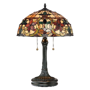 Elstead Sonderangebote - Sale bei Tischleuchten & Tischlampen von Elstead Kami 2 Light Tischleuchte - Vintage Bronze QZ-KAMI-TL