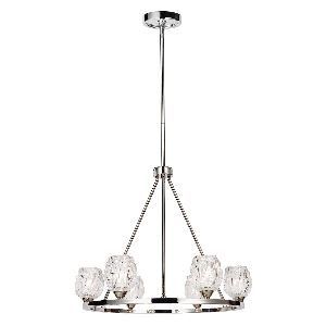 Rubin 6-Kronleuchter - Nickel poliert von Elstead