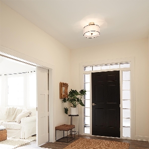 Serie LACEY VON ELSTEAD von Elstead von Elstead Lacey 3 Light Small Semi-Flush - Zinn antik KL-LACEY-SF-AP