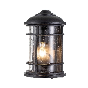 Lighthouse 1 Light Half Lantern - Textured Black von Elstead
