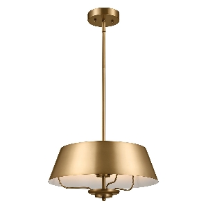 Elstead Hängeleuchte, Pendelleuchten & Hängelampen von Elstead Luella 3lt Duo-Mount Pendant - Brushed Natural Brass KL-LUELLA-3P-BNB