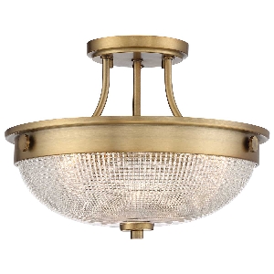 Mantle 2 Light Semi-Flush - Weathered Brass von Elstead