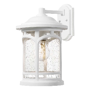 Serie MARBLEHEAD VON ALLE von Alle von Elstead Marblehead 1 Light Medium Wall Lantern - White QZ-MARBLEHEAD-M-WHT