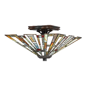 Maybeck 2 Light Flush - Valiant Bronze von Elstead