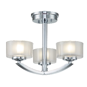 Meridian 3 Light Semi-Flush - Polished Chrome