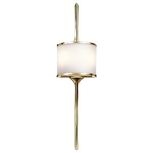 Mona 2 Light Large Wall Light - Polished Brass von Elstead