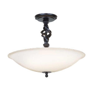 Pembroke 3 Light Semi-Flush - Schwarz von Elstead