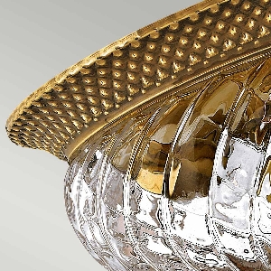 Serie PLANTATION VON ALLE von Alle von Elstead Plantation 2 Light Flush - Brüniertes Messing HK-PLANTATION-FS-BB