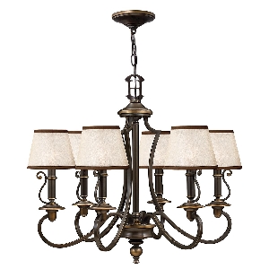 Plymouth 6 Licht Kronleuchter - Alte Bronze von Elstead