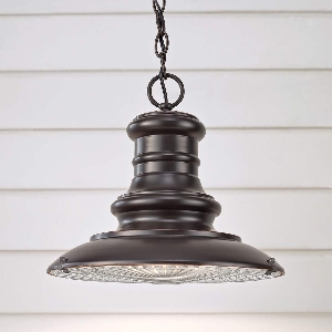 Serie REDDING STATION VON ALLE von Alle von Elstead Redding Station 1 Light Medium Kettenlaterne - Restoration Bronze FE-REDDING8-M-RB